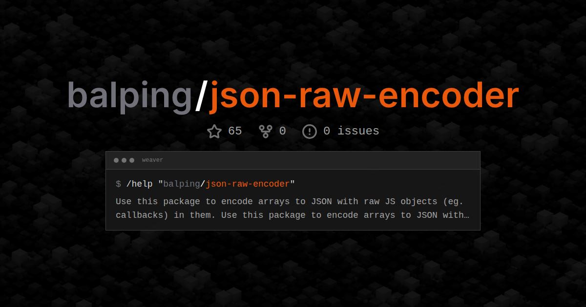balping/json-raw-encoder