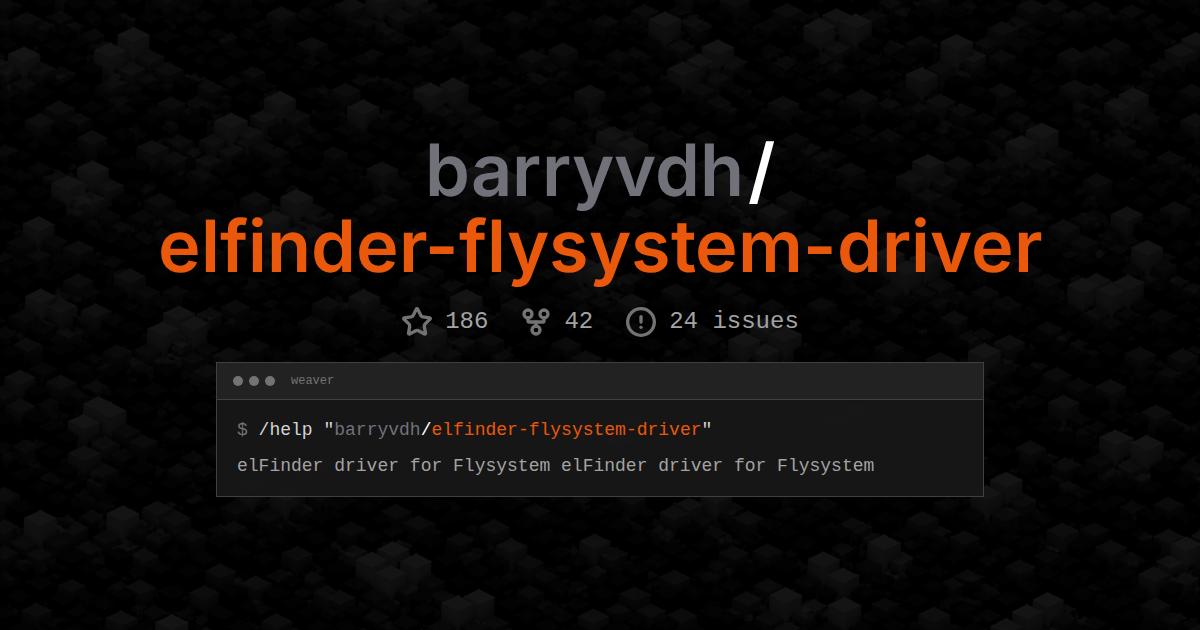 barryvdh/elfinder-flysystem-driver