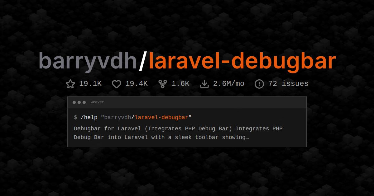 barryvdh/laravel-debugbar