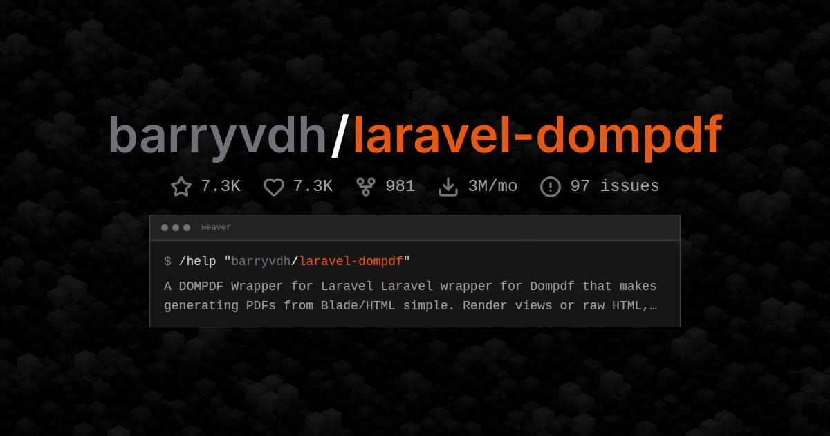 barryvdh/laravel-dompdf