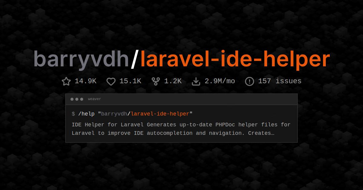 barryvdh/laravel-ide-helper