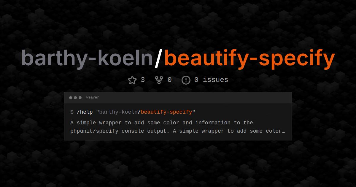 barthy-koeln/beautify-specify