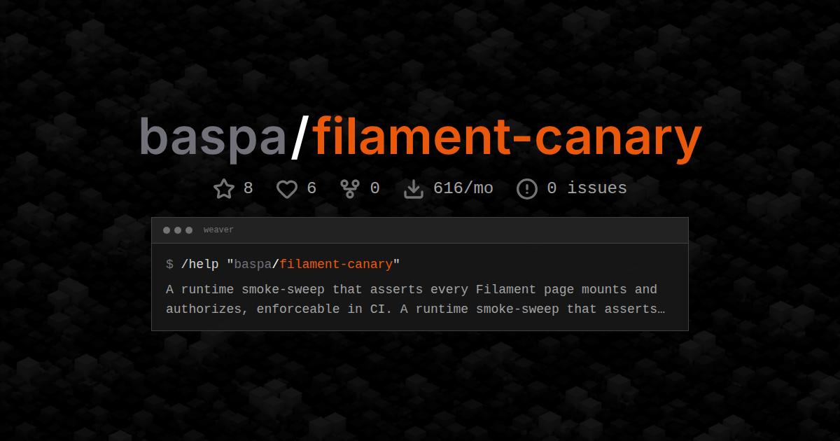 baspa/filament-canary