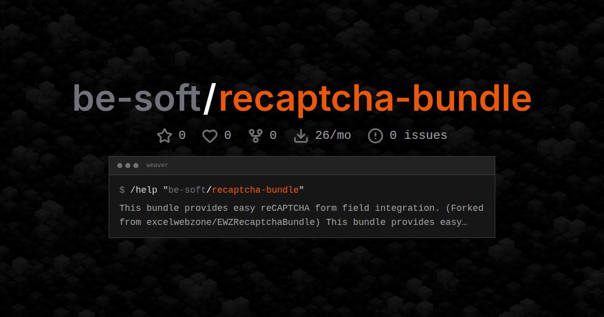 be-soft/recaptcha-bundle