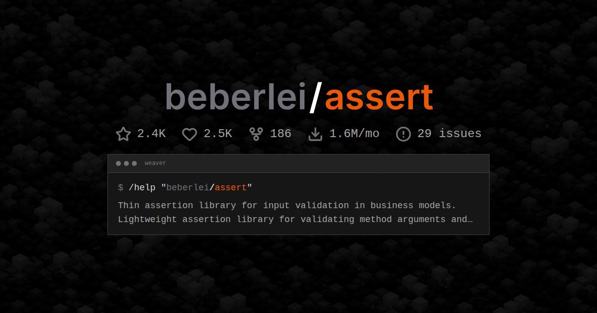 beberlei/assert