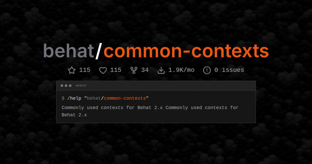 behat/common-contexts