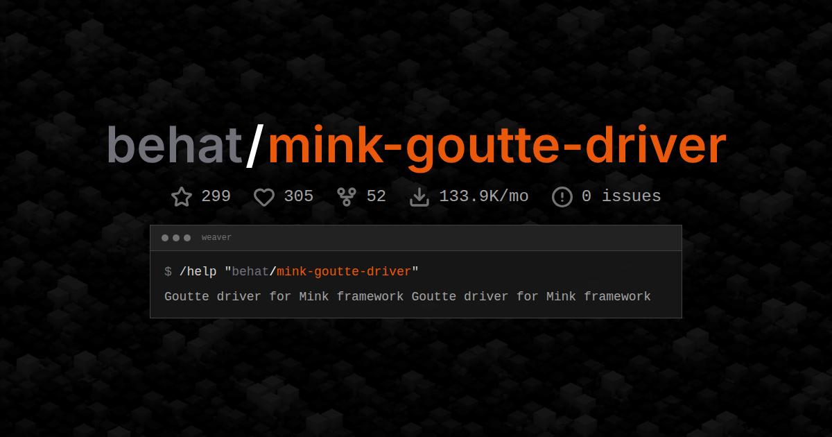 behat/mink-goutte-driver