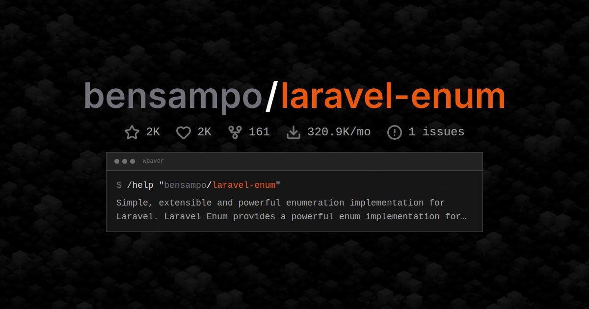 bensampo/laravel-enum