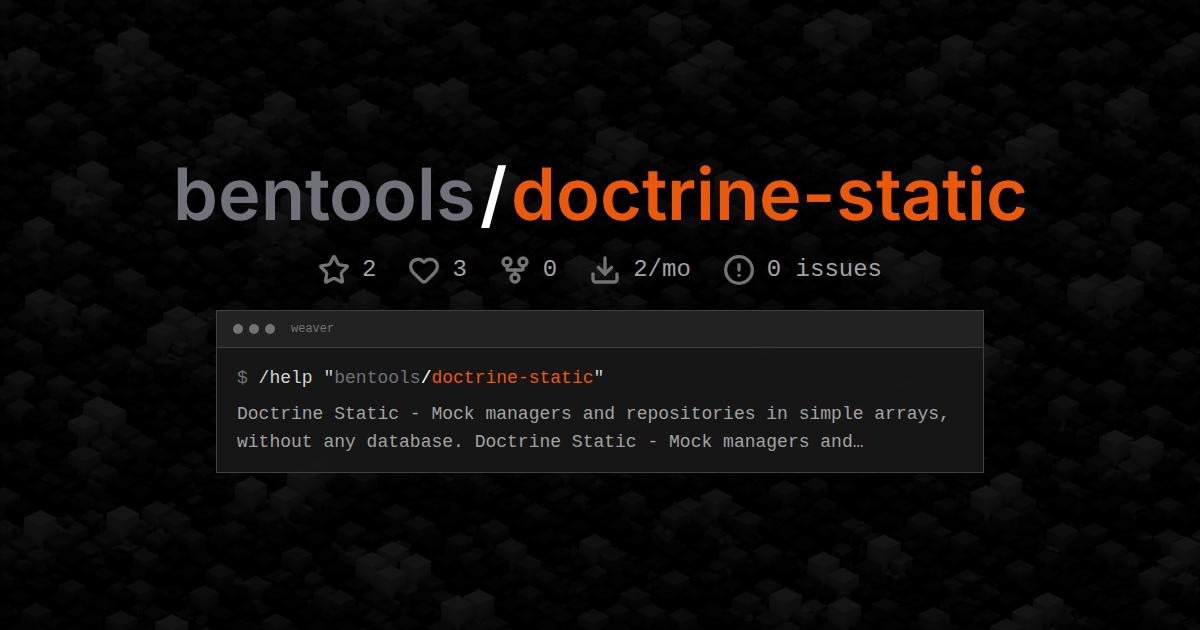 bentools/doctrine-static