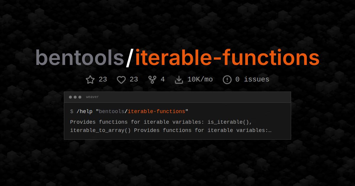bentools/iterable-functions