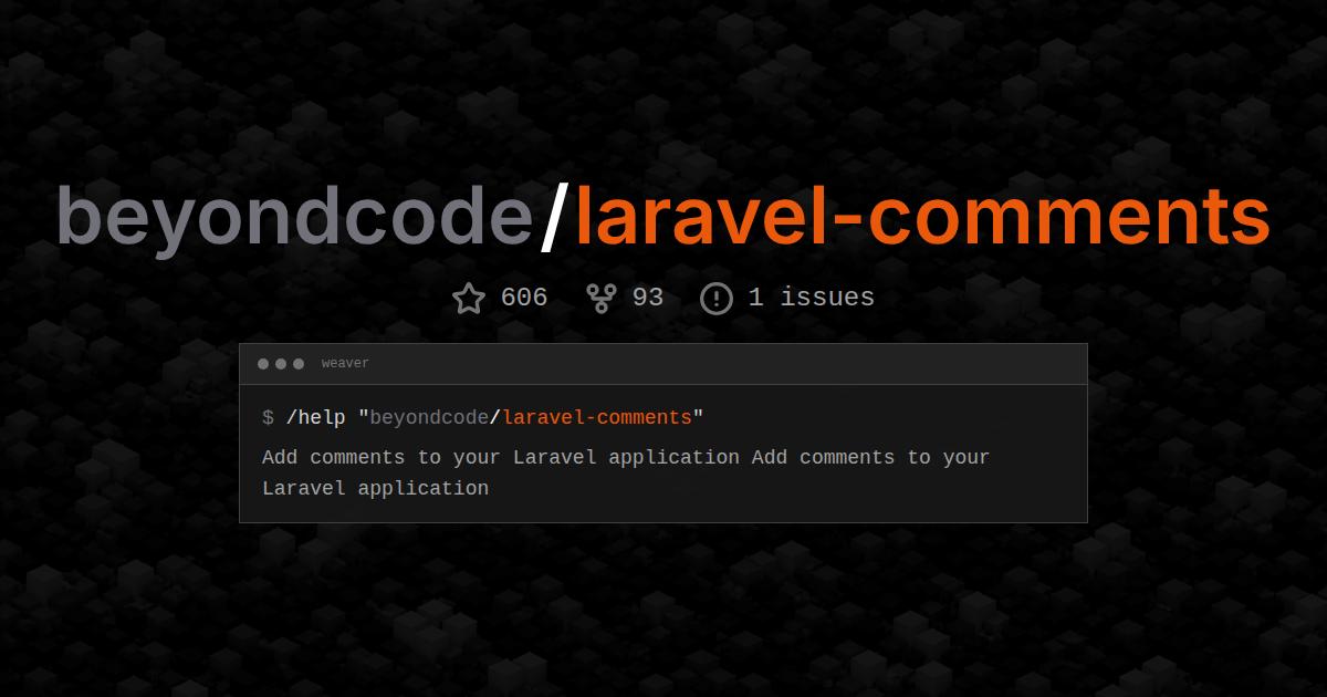 beyondcode/laravel-comments