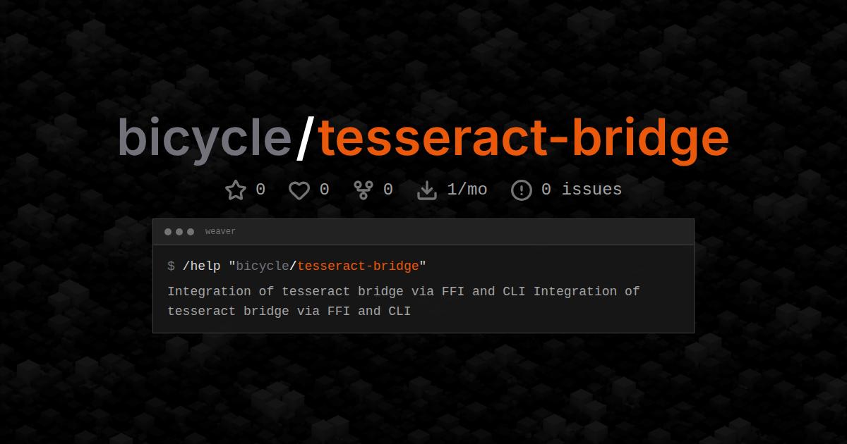 bicycle/tesseract-bridge