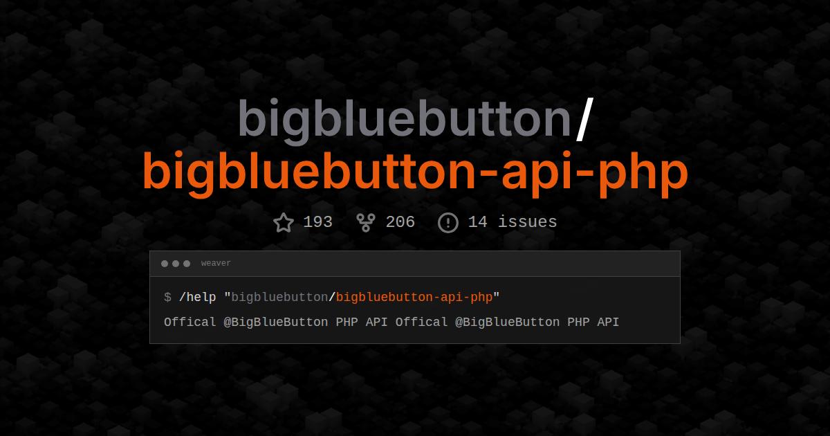bigbluebutton/bigbluebutton-api-php