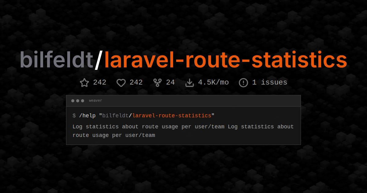 bilfeldt/laravel-route-statistics