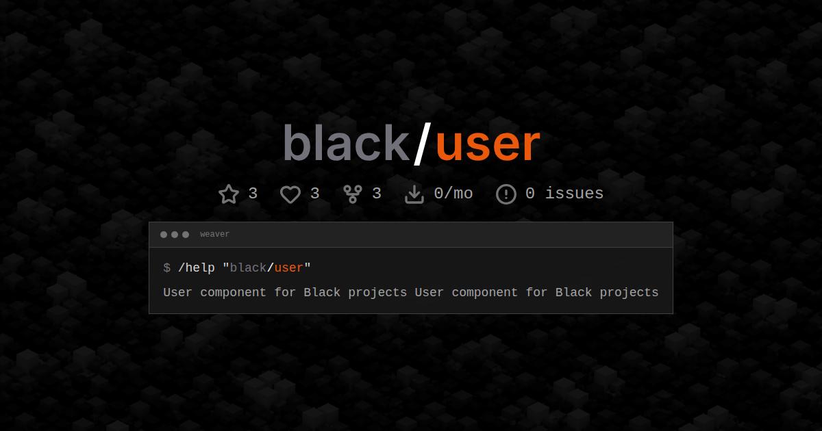 black/user