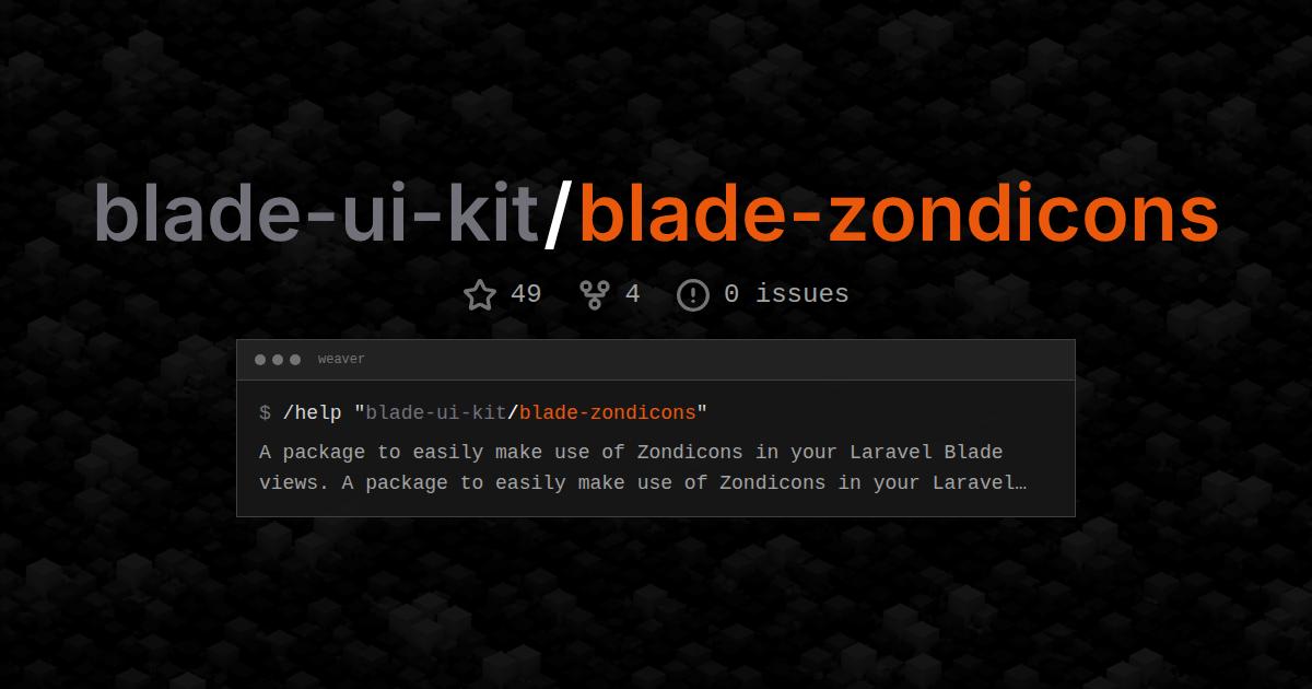 blade-ui-kit/blade-zondicons