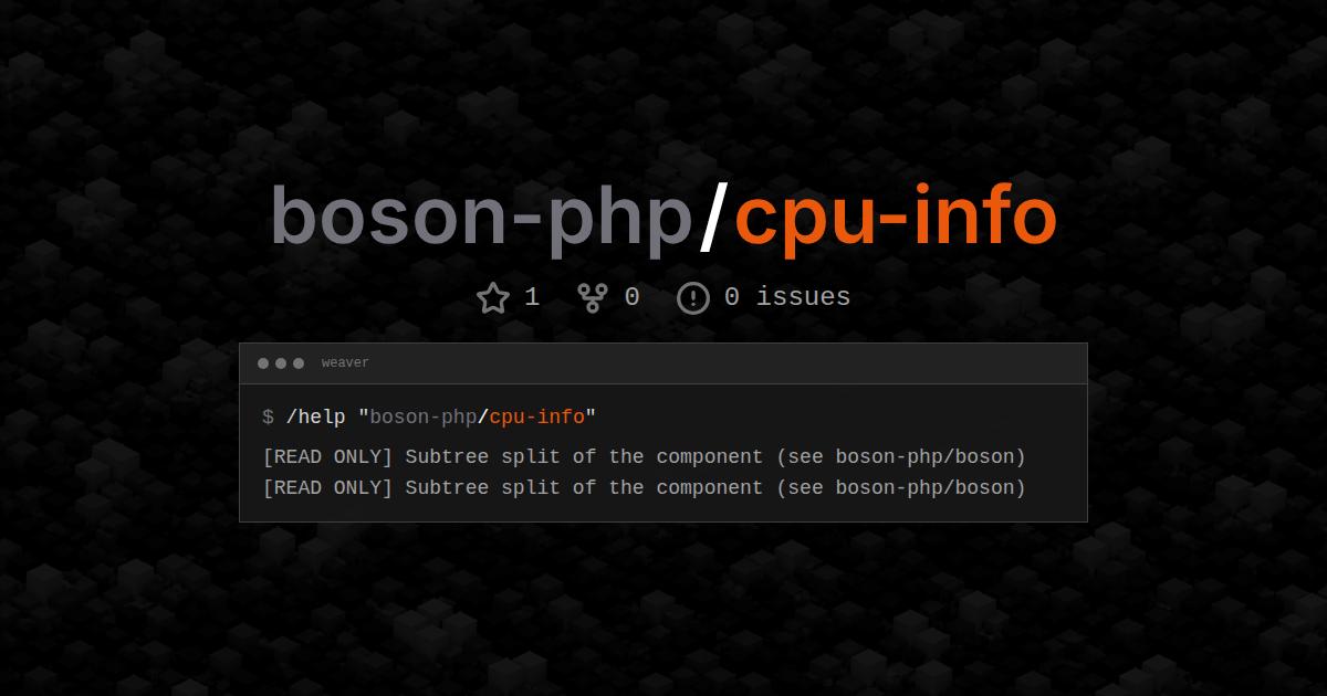boson-php/cpu-info