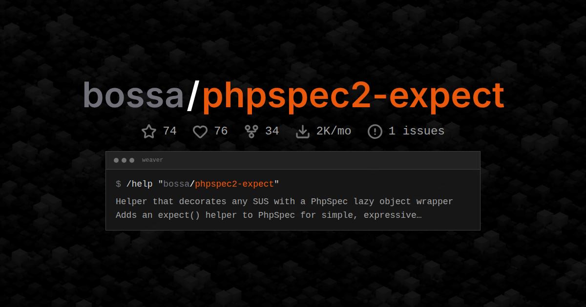 bossa/phpspec2-expect