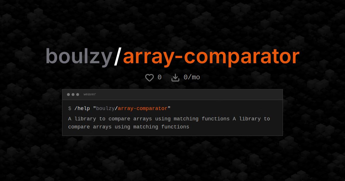 boulzy/array-comparator