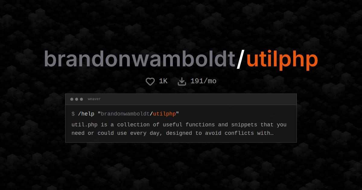 brandonwamboldt/utilphp