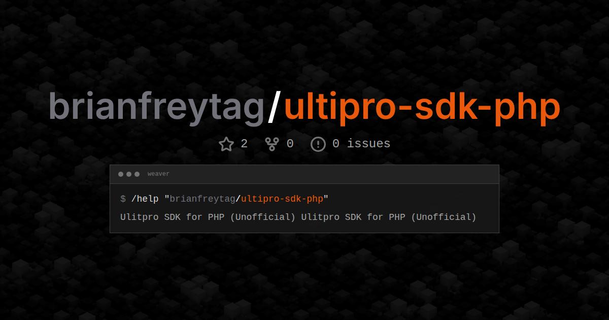 brianfreytag/ultipro-sdk-php