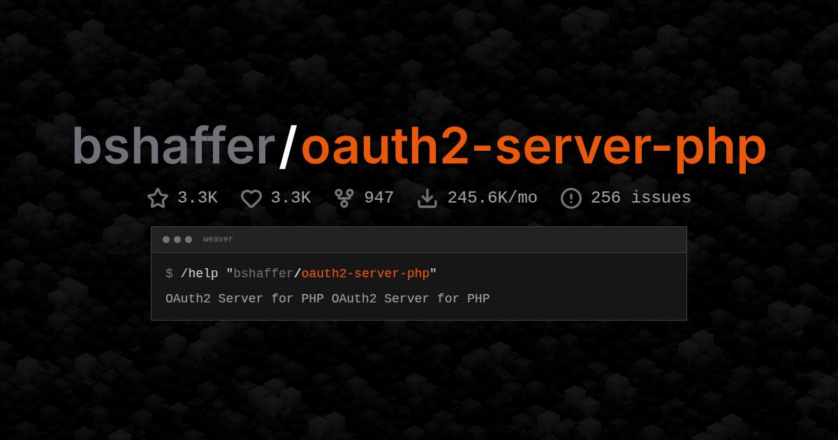 bshaffer/oauth2-server-php