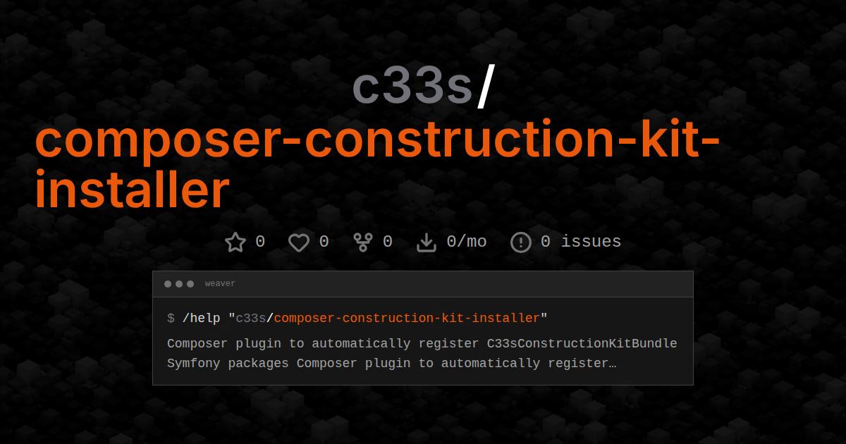 c33s/composer-construction-kit-installer