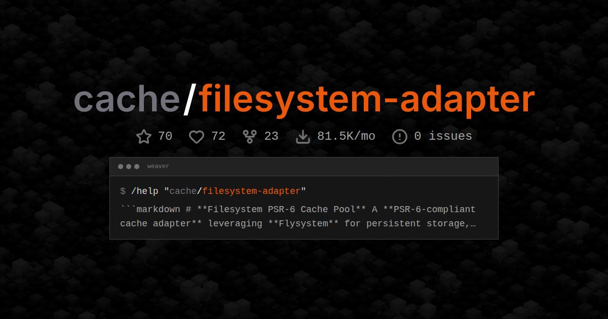 cache/filesystem-adapter