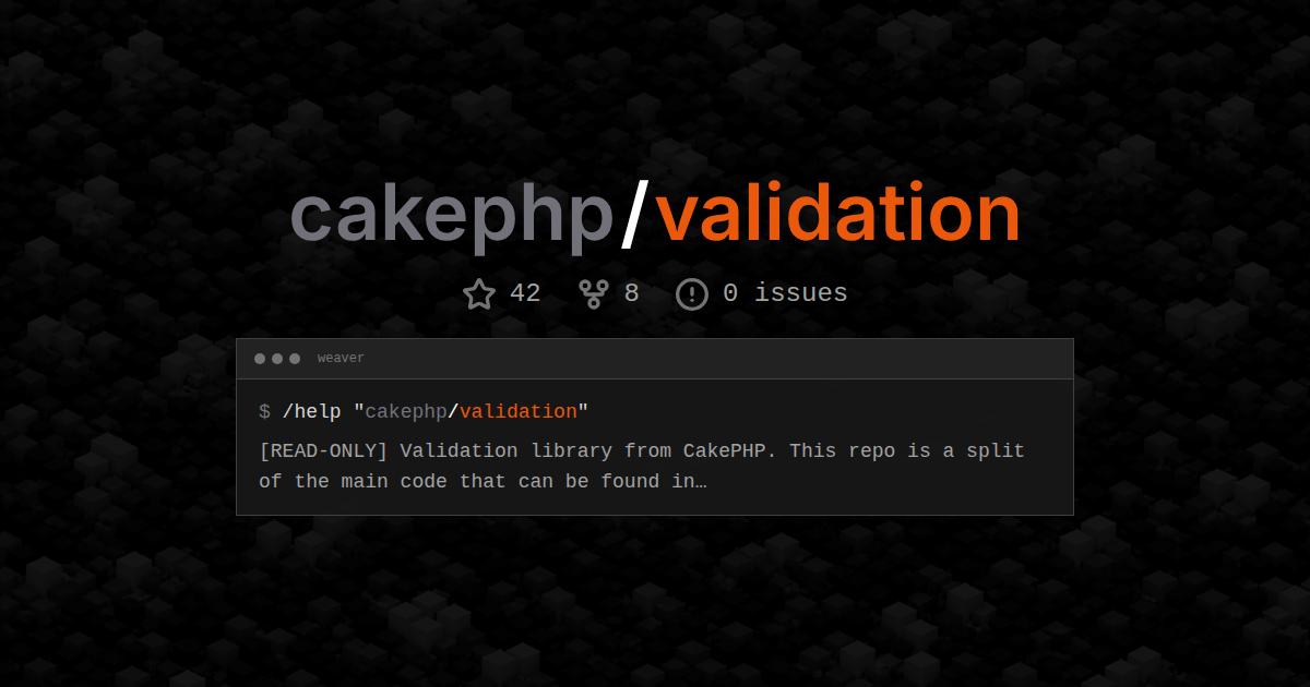 cakephp/validation