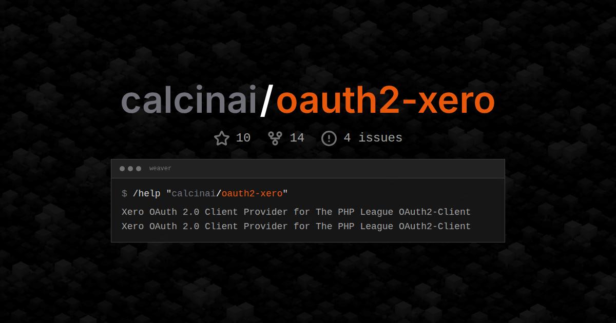calcinai/oauth2-xero