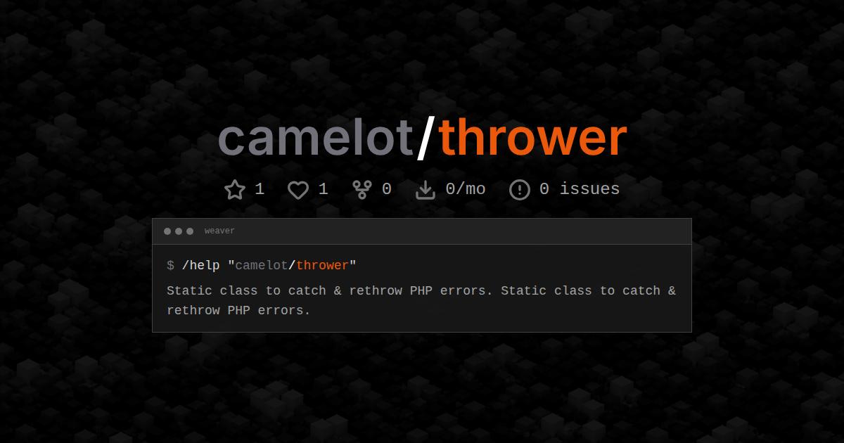 camelot/thrower