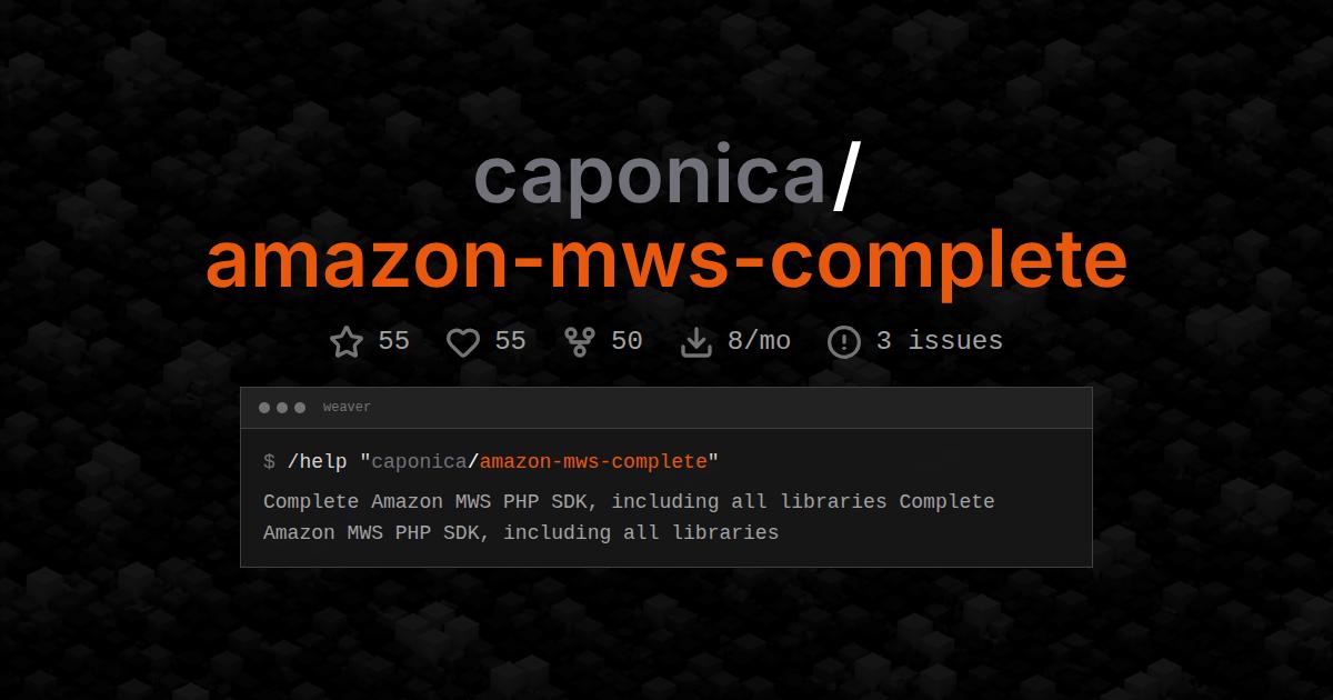 caponica/amazon-mws-complete