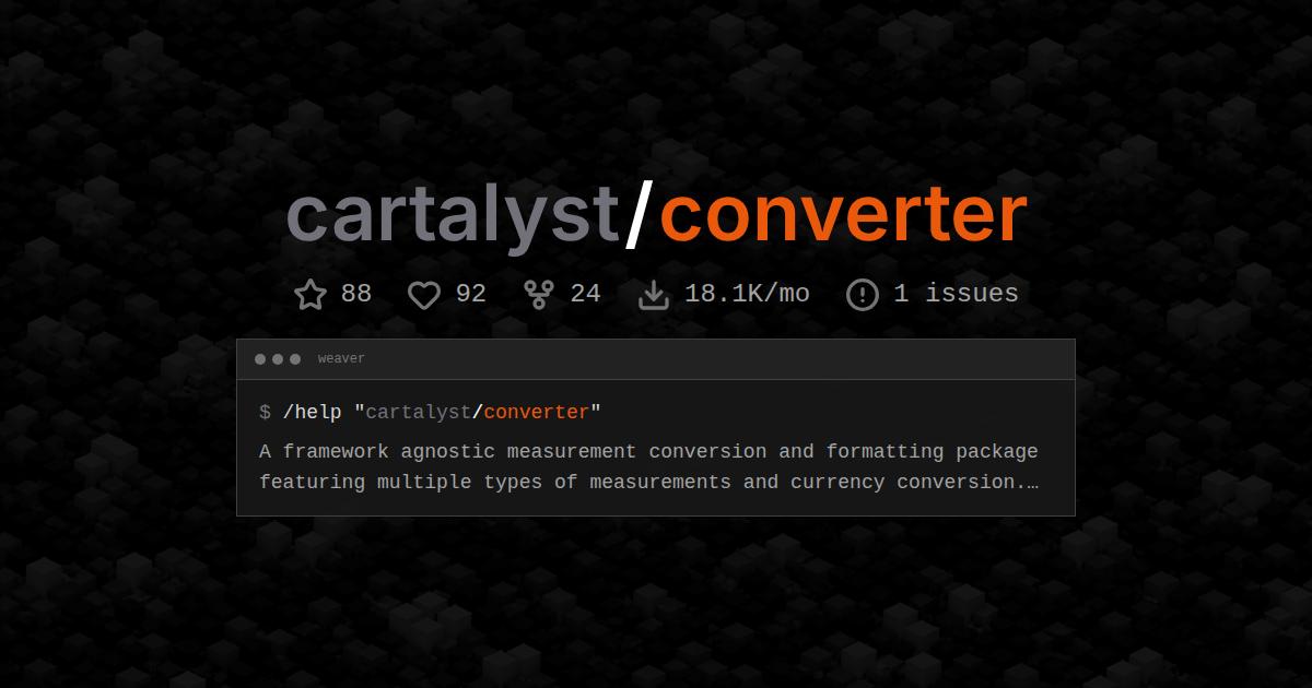 cartalyst/converter