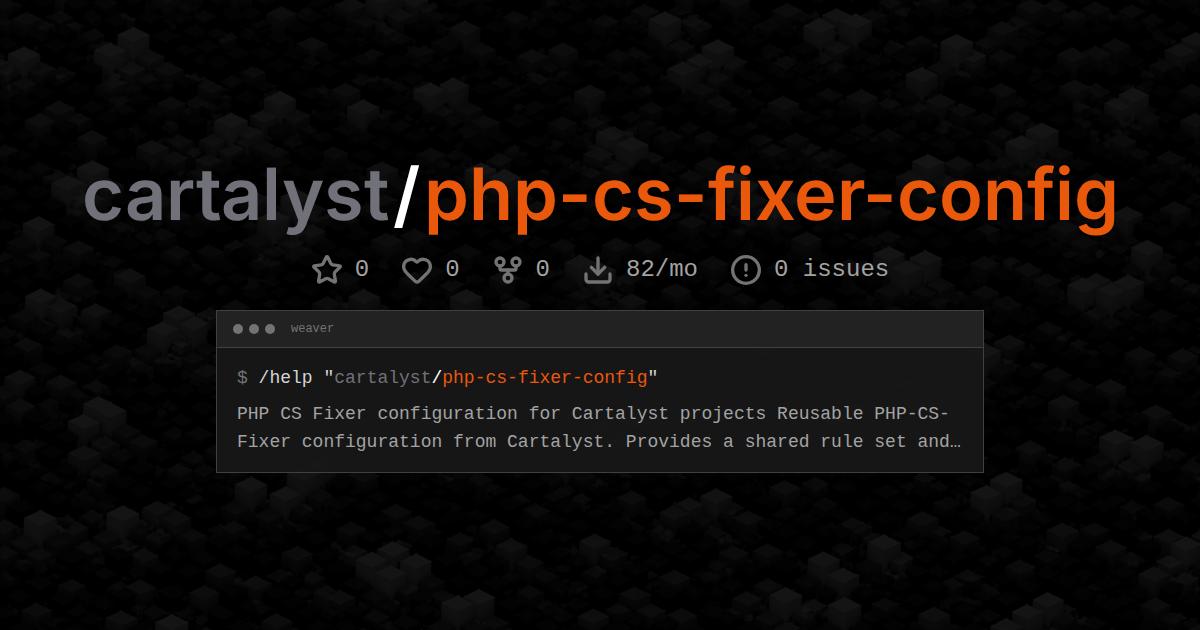 cartalyst/php-cs-fixer-config
