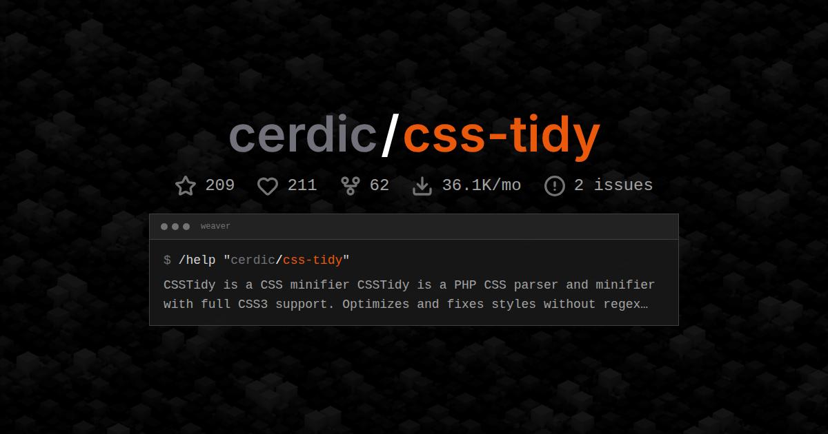 cerdic/css-tidy