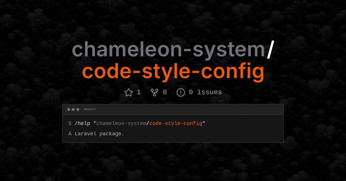 chameleon-system/code-style-config