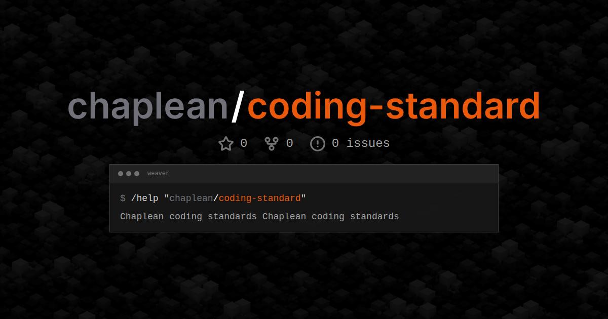 chaplean/coding-standard