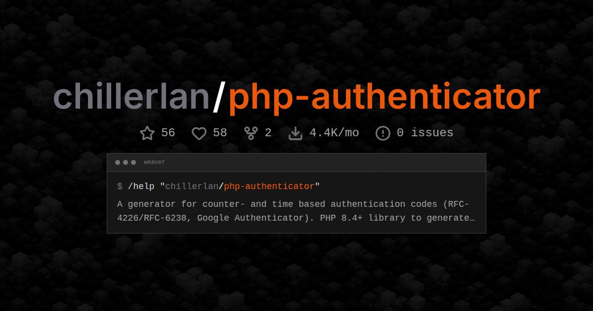 chillerlan/php-authenticator