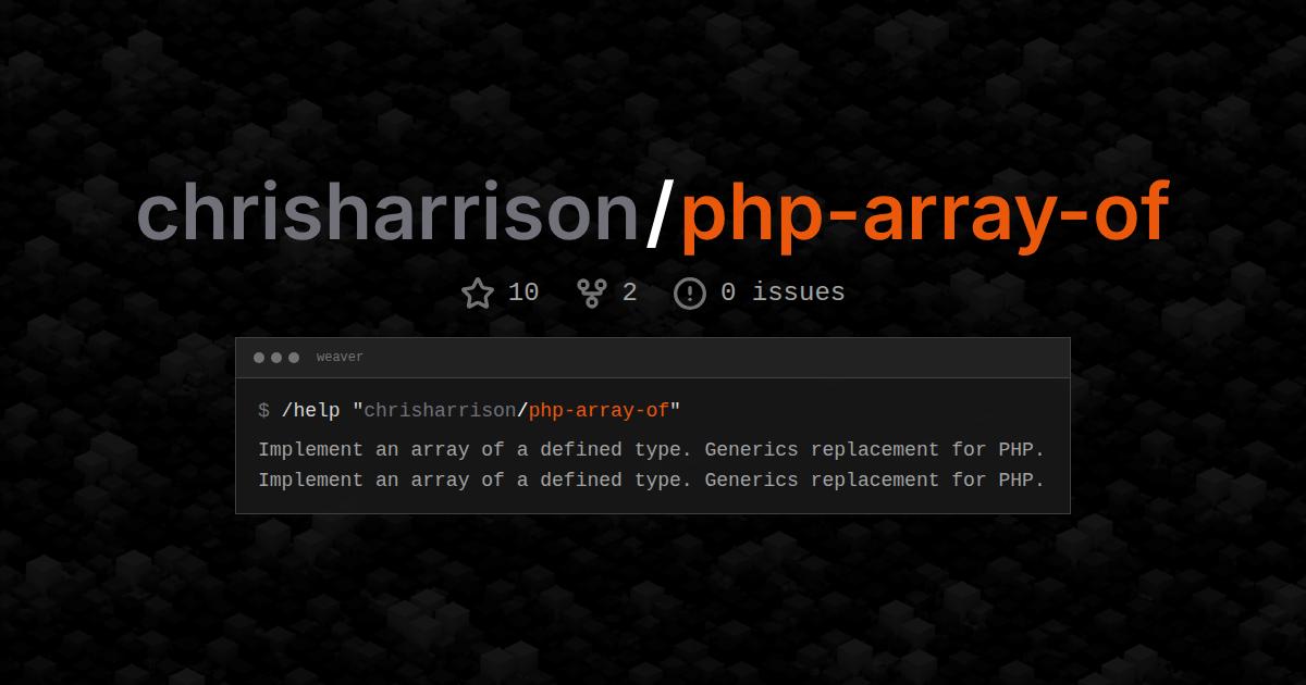 chrisharrison/php-array-of