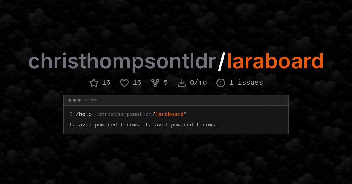 christhompsontldr/laraboard