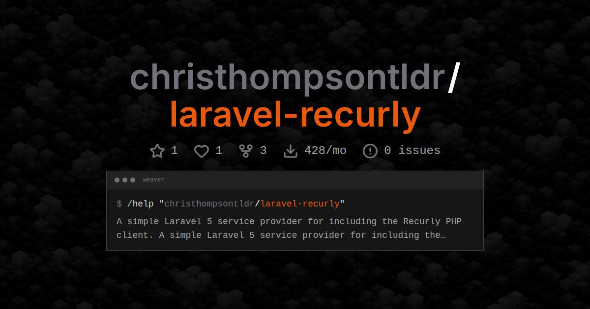 christhompsontldr/laravel-recurly