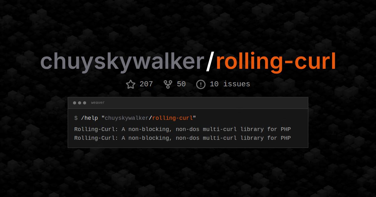 chuyskywalker/rolling-curl