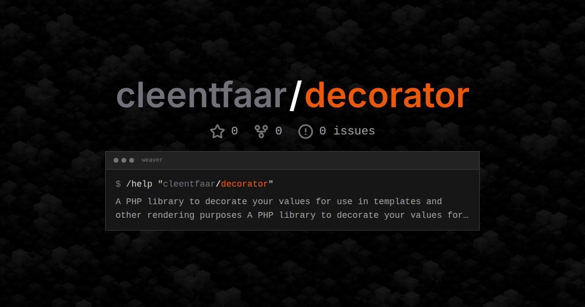 cleentfaar/decorator