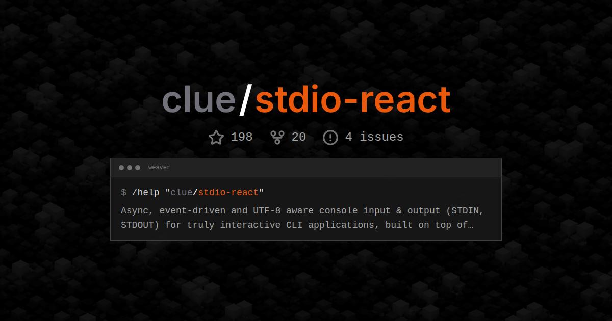 clue/stdio-react