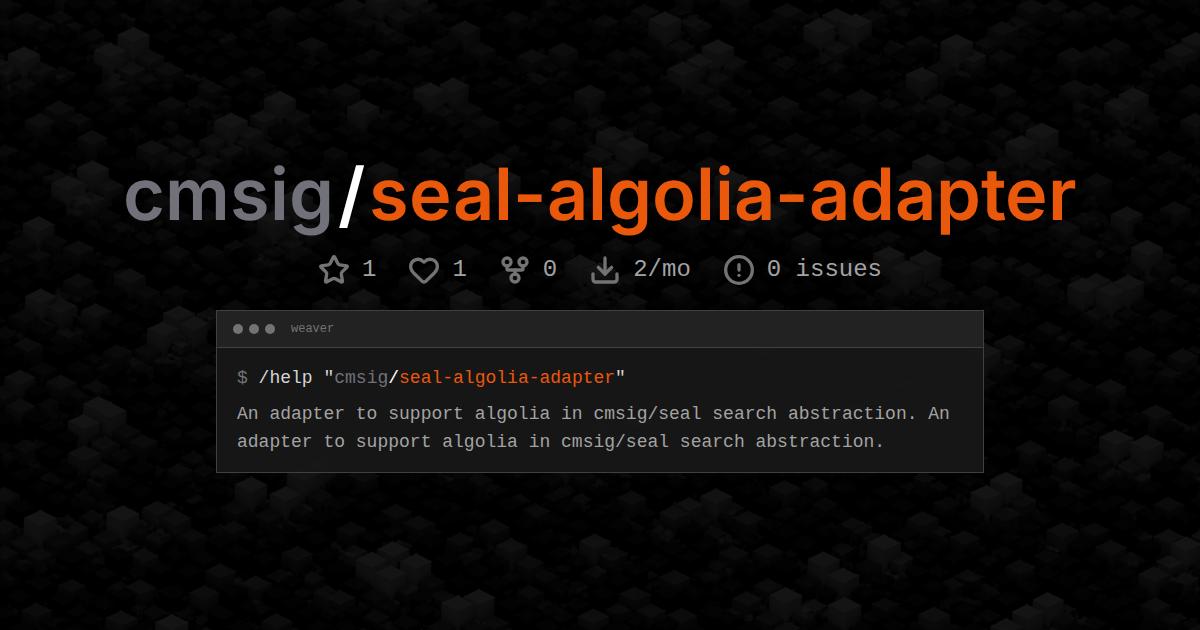 cmsig/seal-algolia-adapter