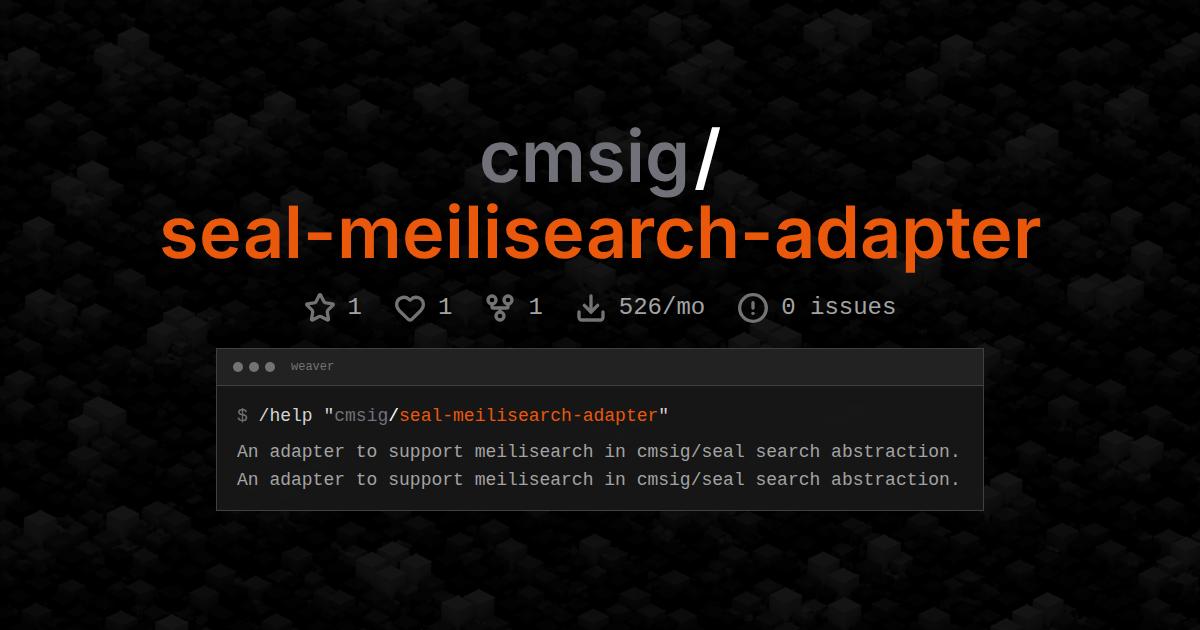 cmsig/seal-meilisearch-adapter