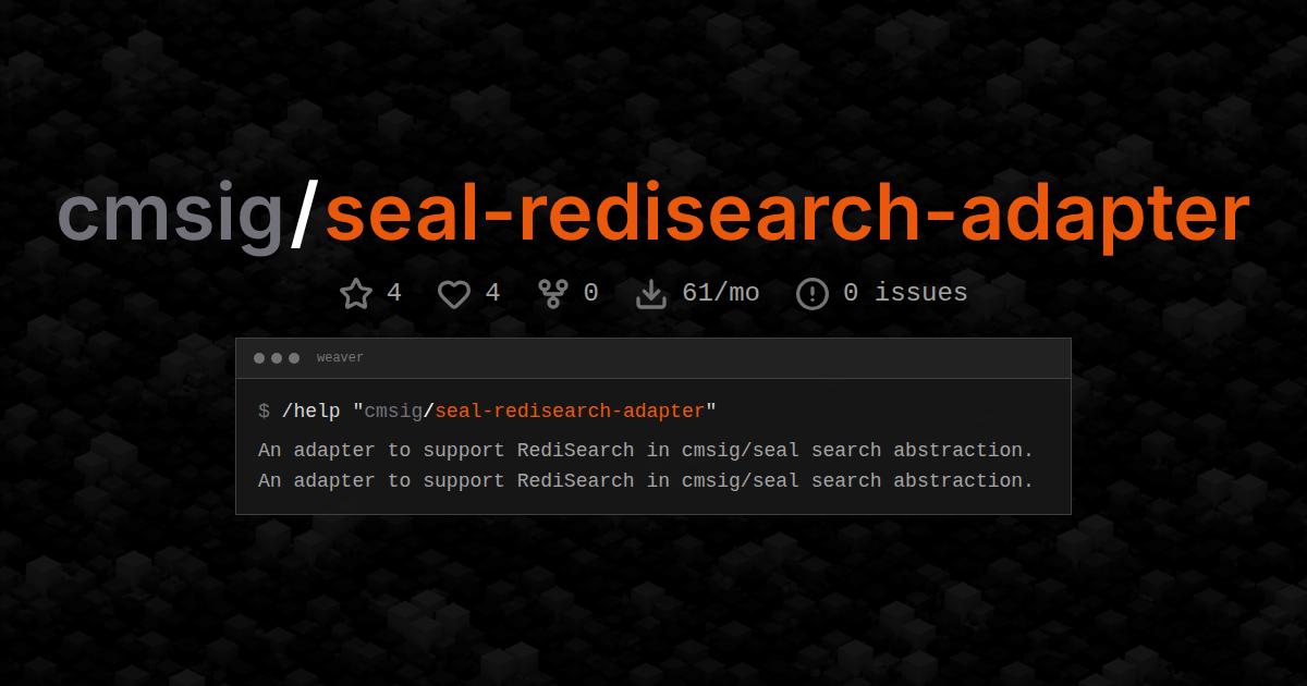 cmsig/seal-redisearch-adapter