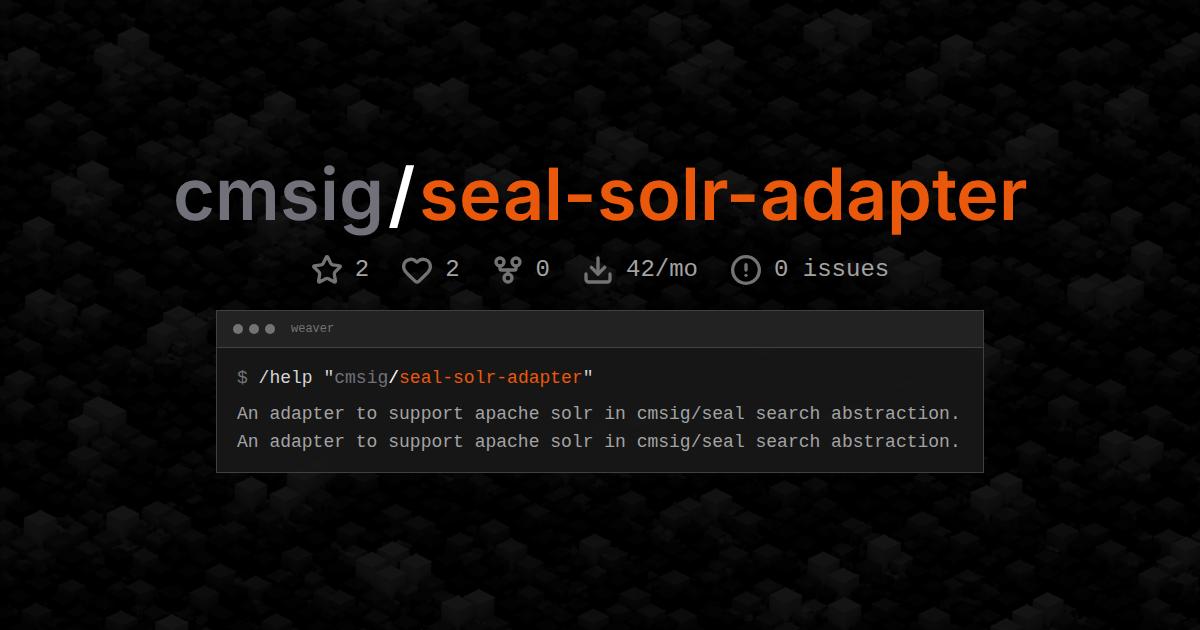 cmsig/seal-solr-adapter