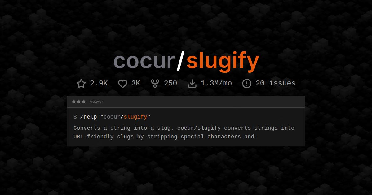 cocur/slugify