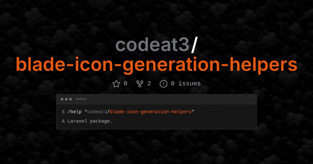 codeat3/blade-icon-generation-helpers